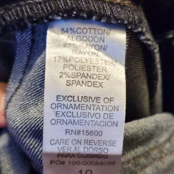 Democracy "Ab"solution Dark Wash Butt Flattering Stretchy skinny Jeans 10 - Picture 7 of 8